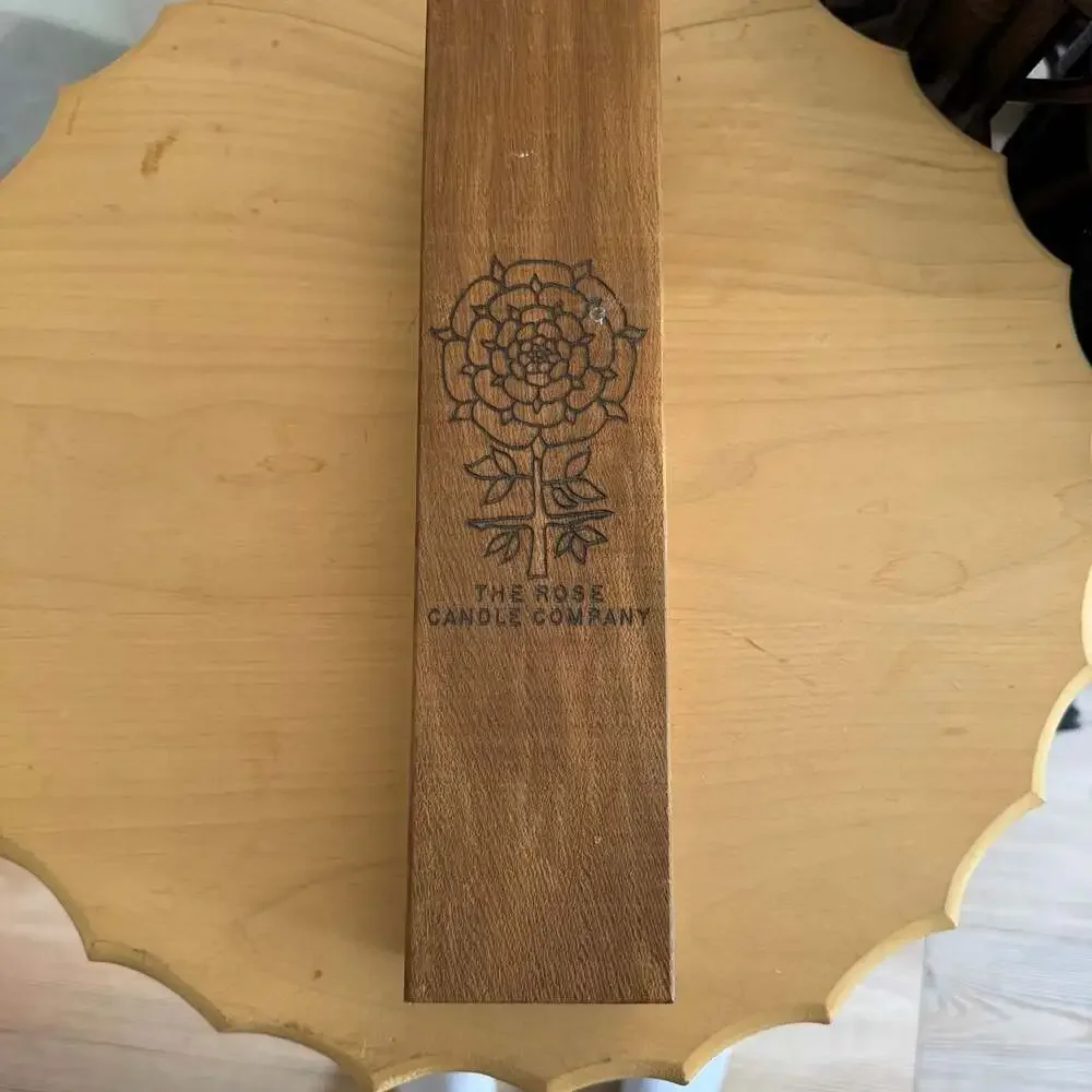 100% Pure Hand-Dipped Beeswax Taper Candles in Wooden Box